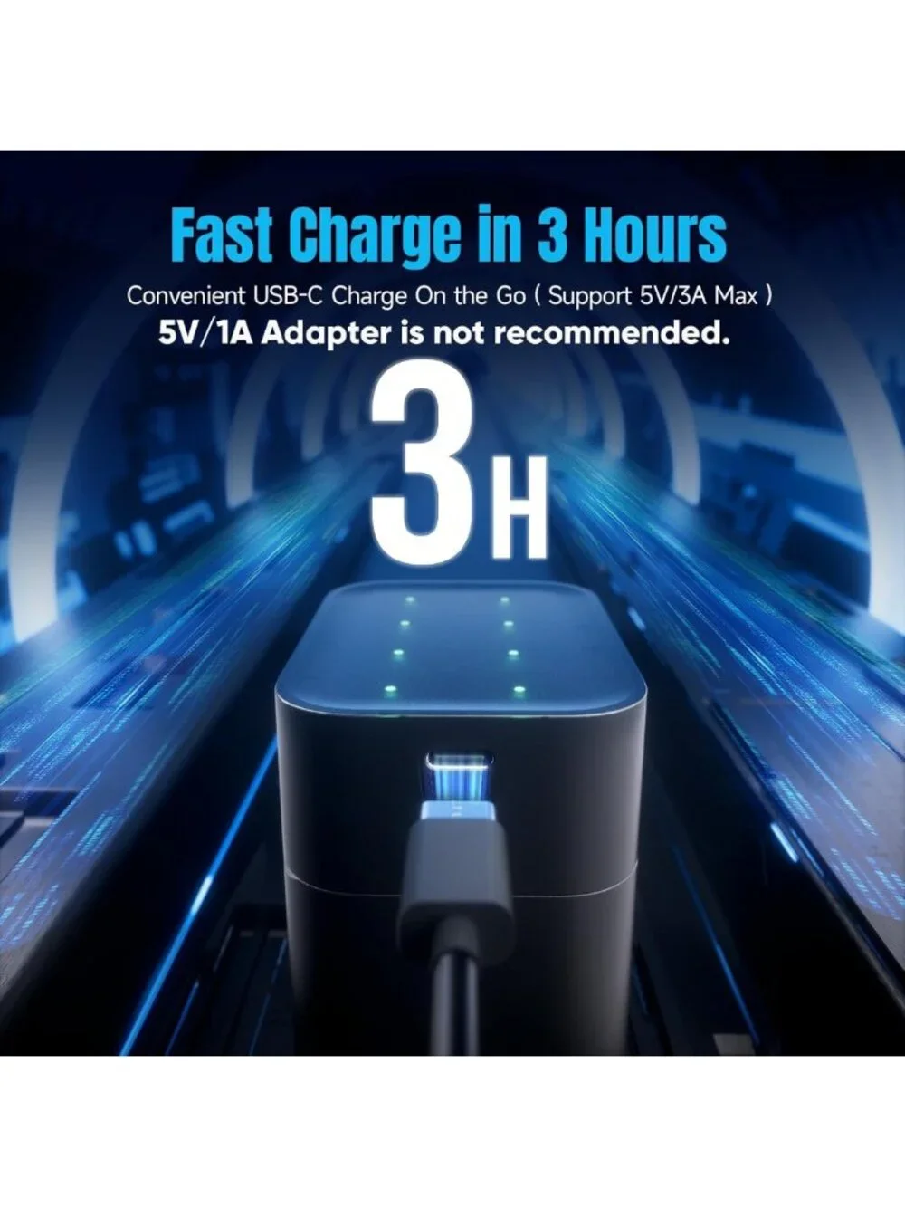 Rechargeable AA Batteries 8-Pack with Charger - Long Lasting 1.5V for Cameras